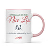 Personalised Nice List Christmas Mug, view 14