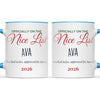 Personalised Nice List Christmas Mug, view 9