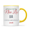 Personalised Nice List Christmas Mug, view 17
