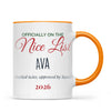 Personalised Nice List Christmas Mug, view 11