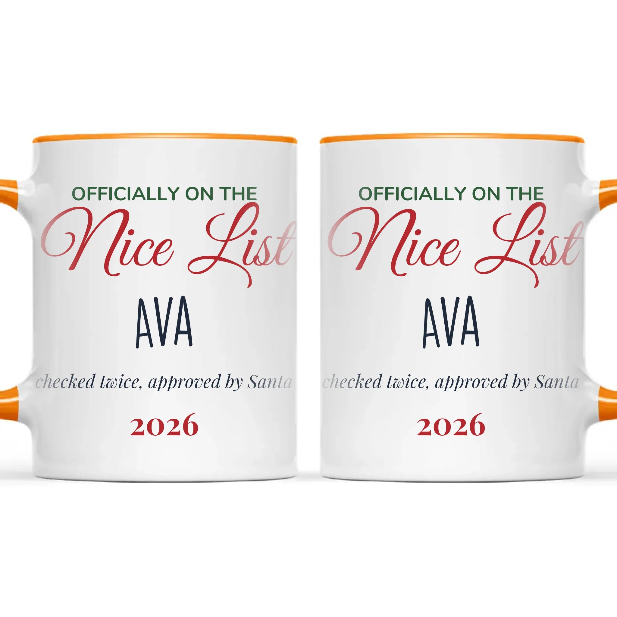 Personalised Nice List Christmas Mug, view 12