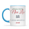 Personalised Nice List Christmas Mug, view 7