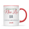 Personalised Nice List Christmas Mug, view 5