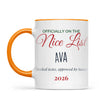 Personalised Nice List Christmas Mug, view 10