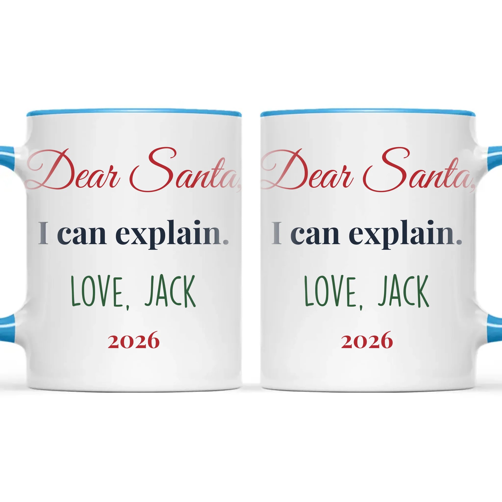 Personalised Dear Santa I Can Explain Mug, view 9