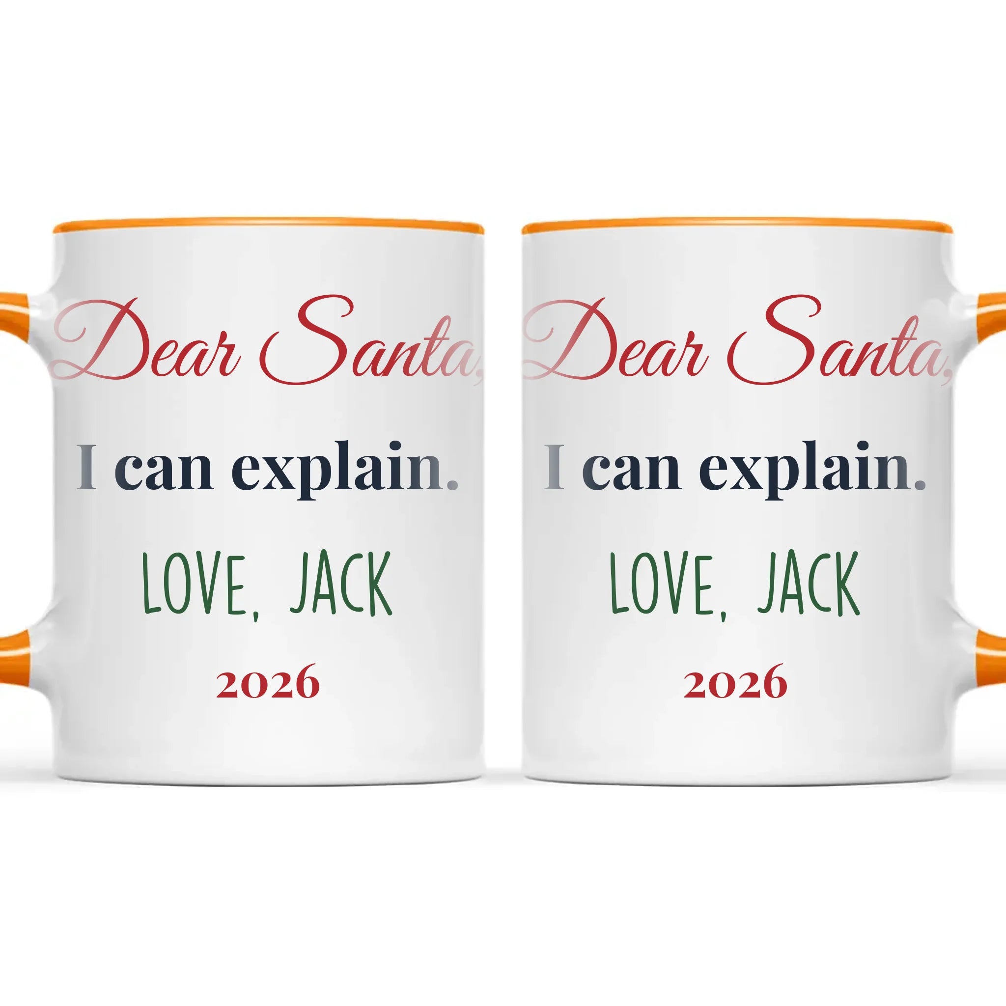 Personalised Dear Santa I Can Explain Mug, view 12
