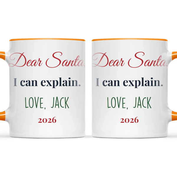 Personalised Dear Santa I Can Explain Mug, view 12