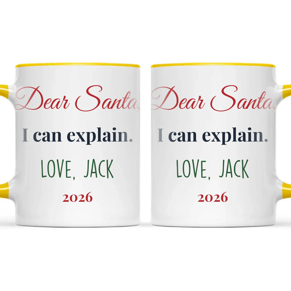 Personalised Dear Santa I Can Explain Mug, view 18