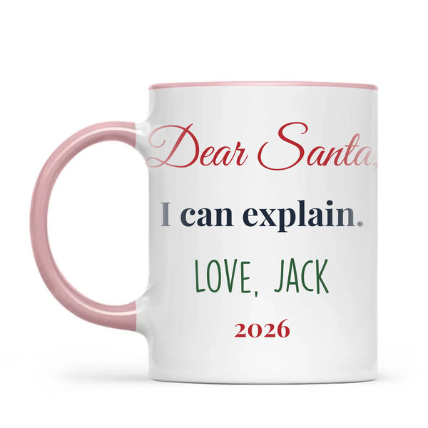 Personalised Dear Santa I Can Explain Mug, view 13