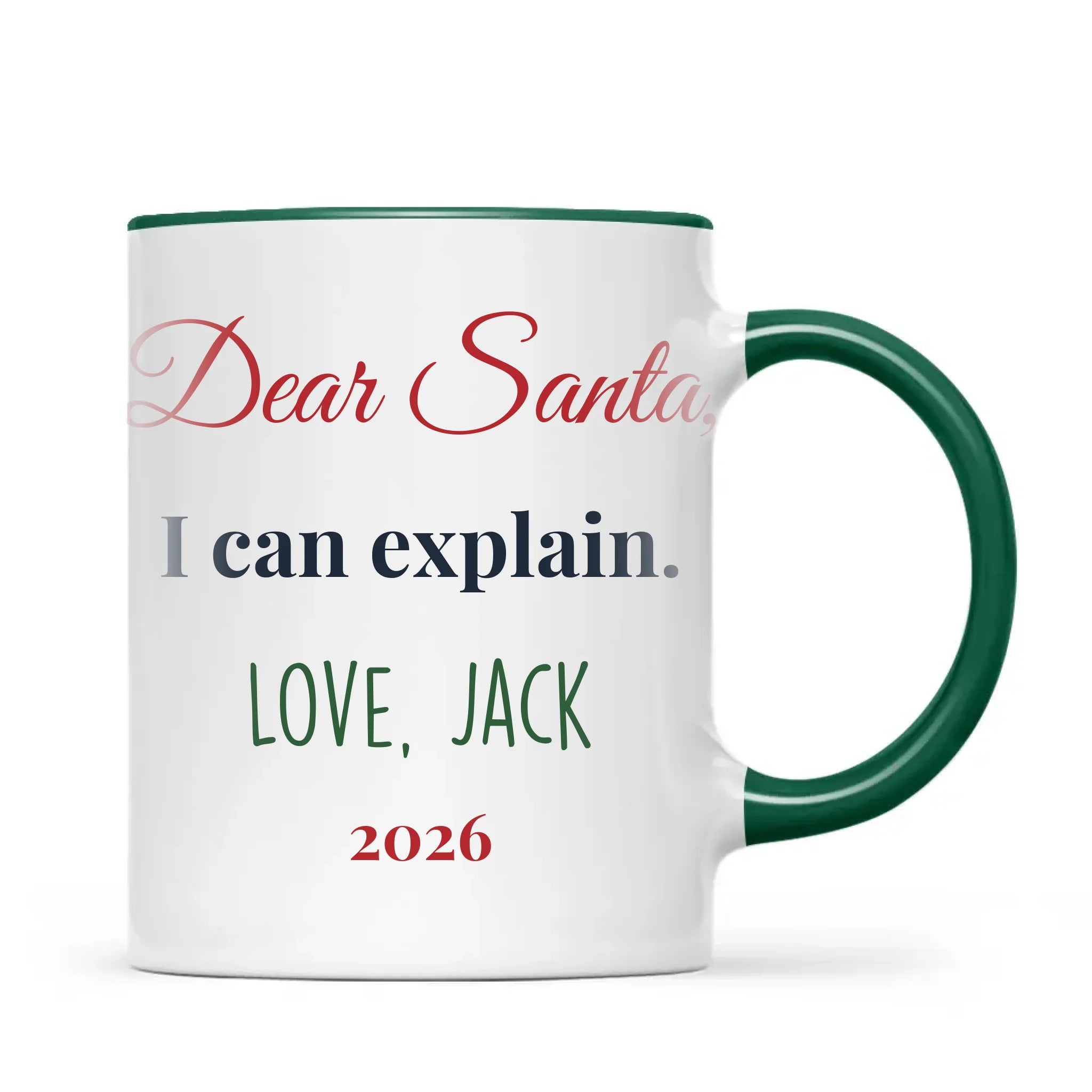 Personalised Dear Santa I Can Explain Mug, view 20