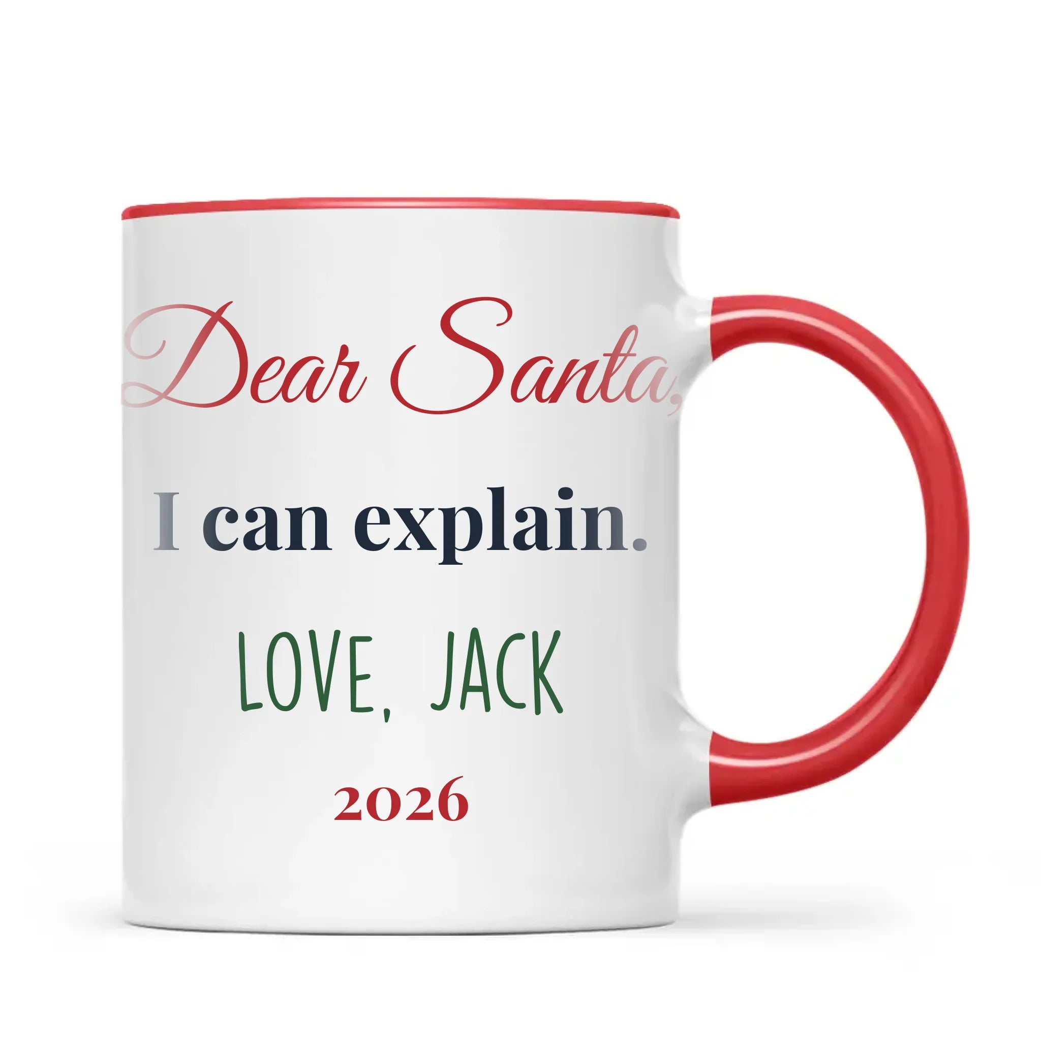 Personalised Dear Santa I Can Explain Mug, view 5