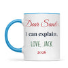 Personalised Dear Santa I Can Explain Mug, view 7