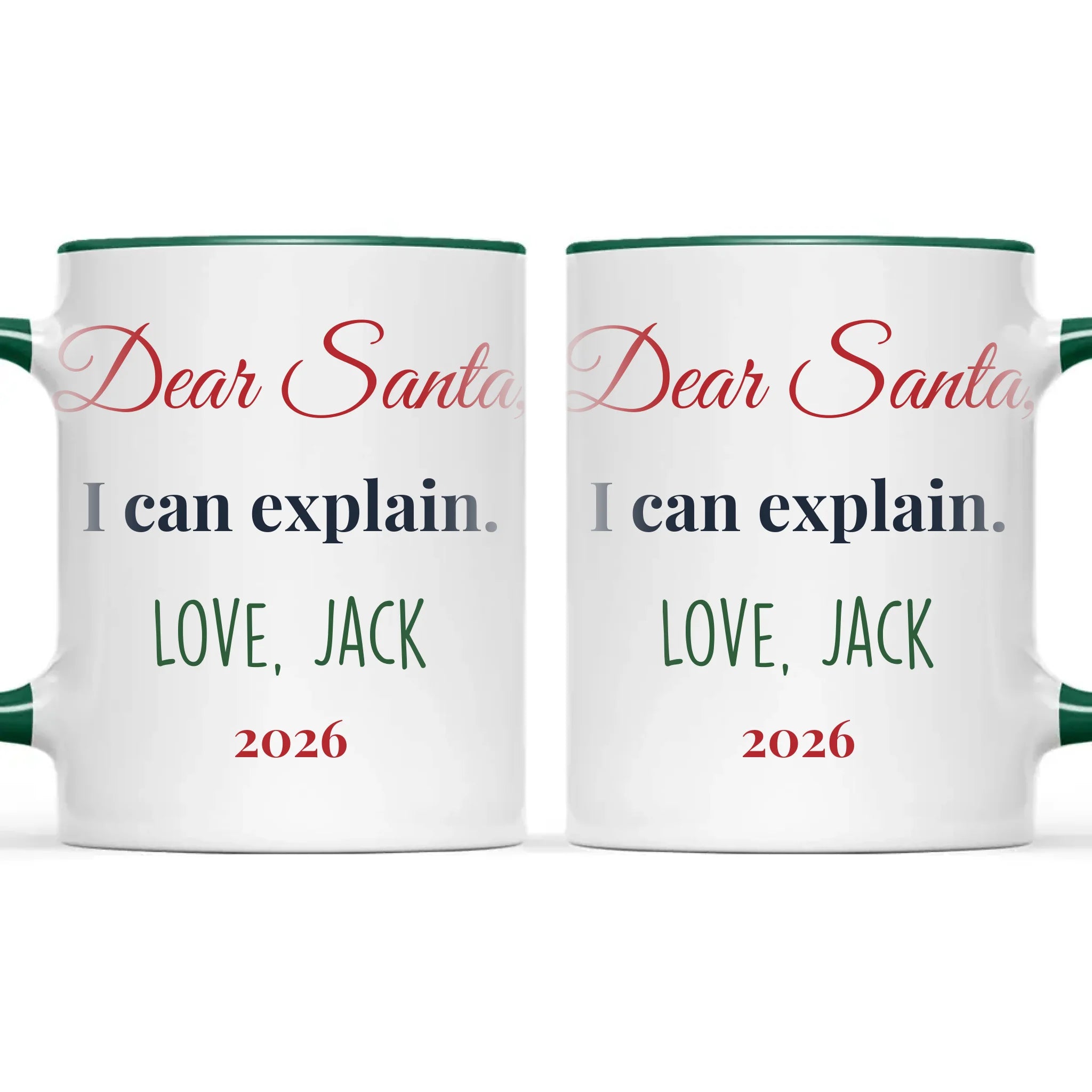 Personalised Dear Santa I Can Explain Mug, view 21
