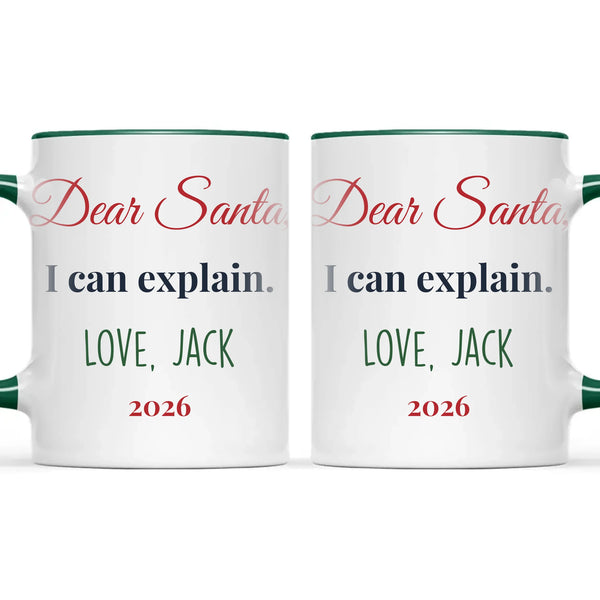 Personalised Dear Santa I Can Explain Mug, view 21