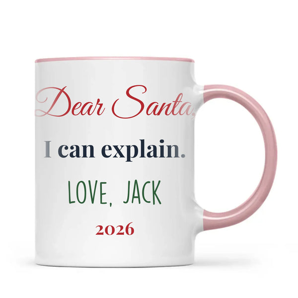 Personalised Dear Santa I Can Explain Mug, view 14