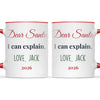 Personalised Dear Santa I Can Explain Mug, view 6
