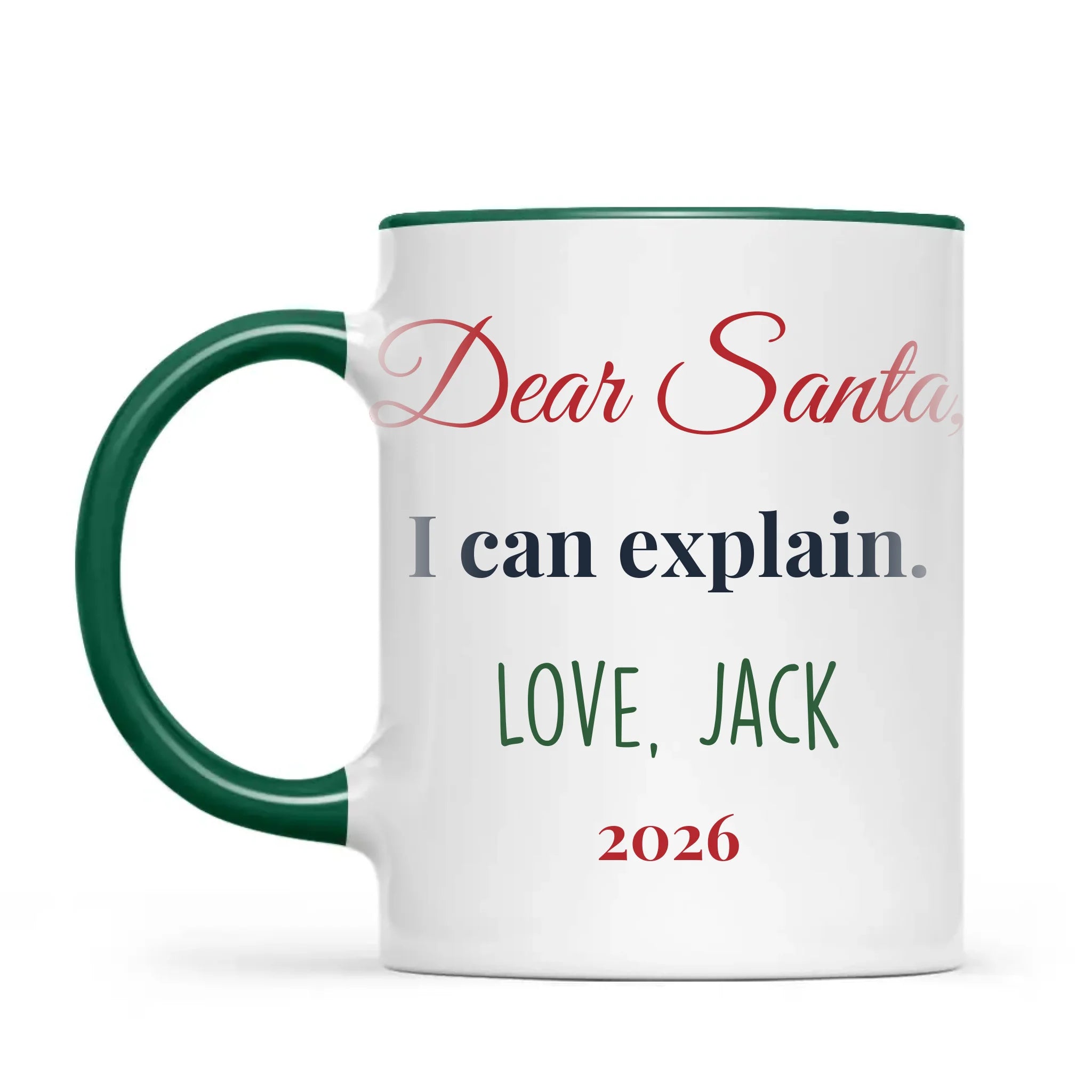 Personalised Dear Santa I Can Explain Mug, view 19