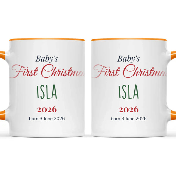 Personalised Baby's First Christmas Mug, view 12