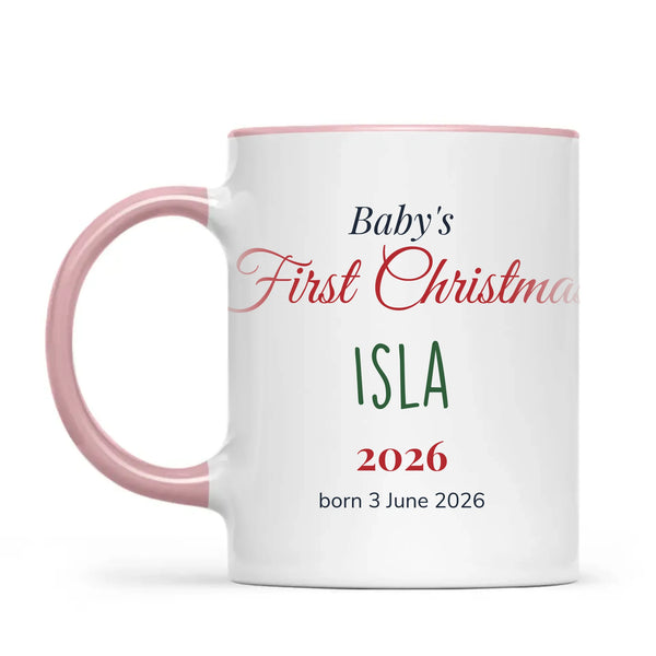 Personalised Baby's First Christmas Mug, view 13