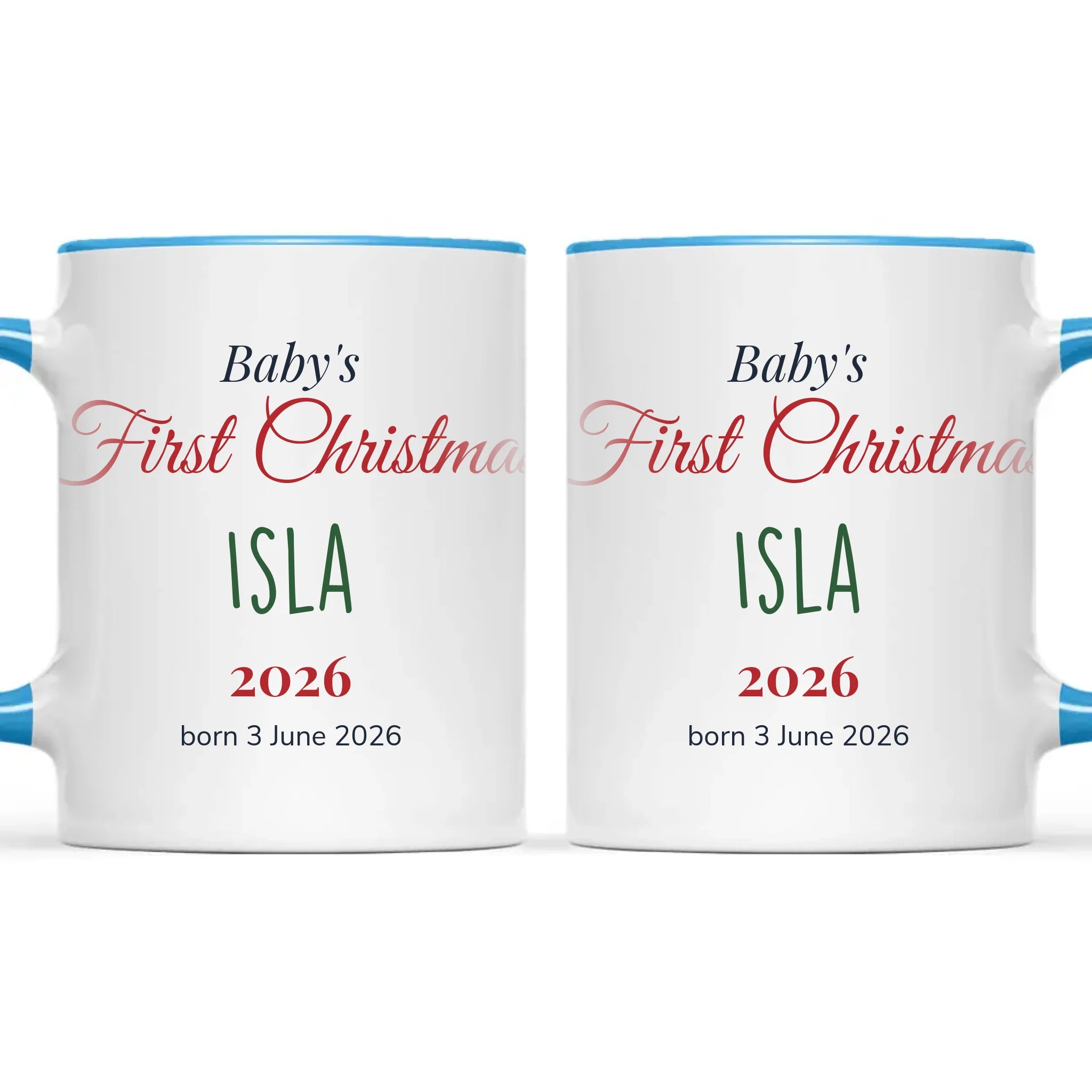 Personalised Baby's First Christmas Mug, view 9
