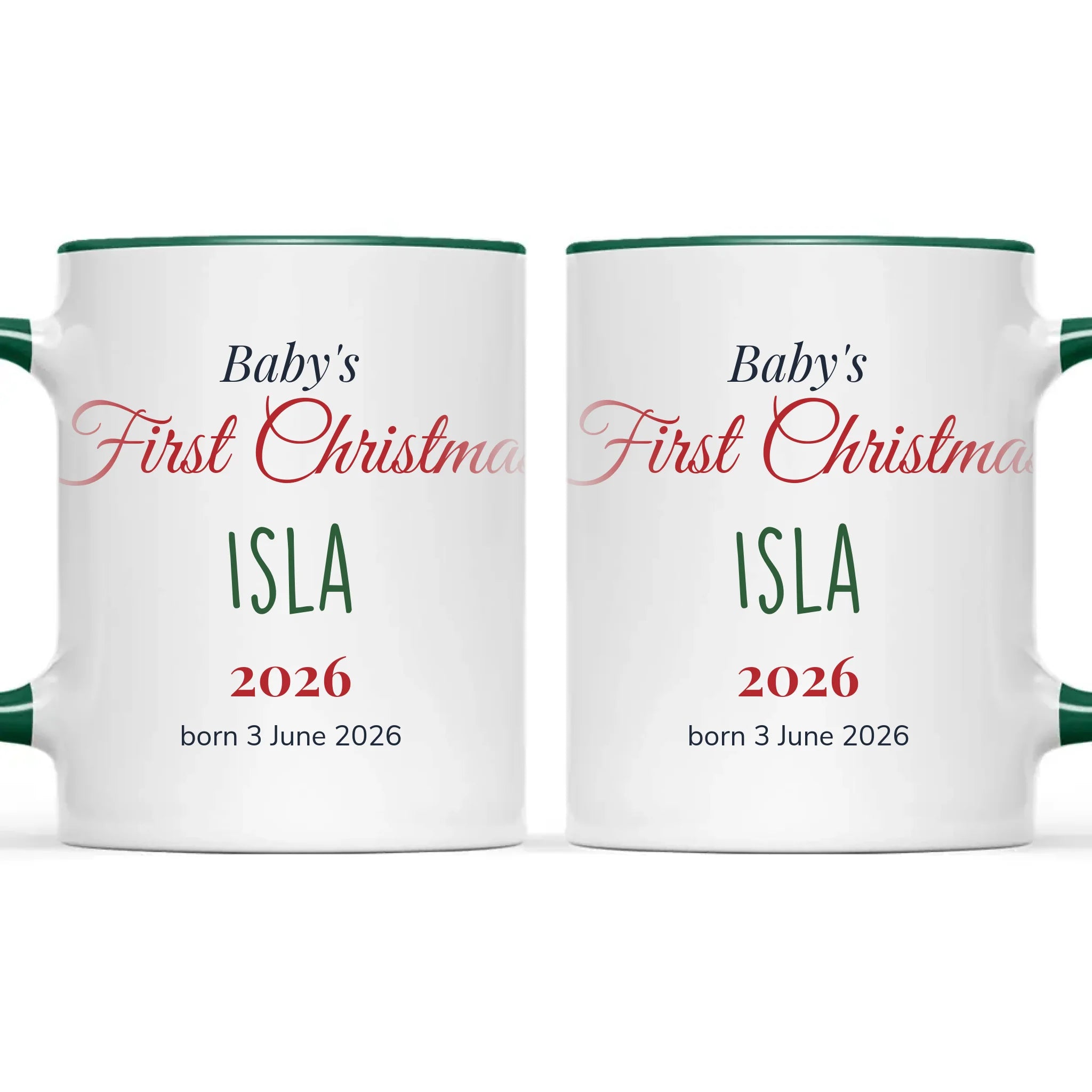 Personalised Baby's First Christmas Mug, view 21