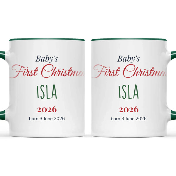 Personalised Baby's First Christmas Mug, view 21