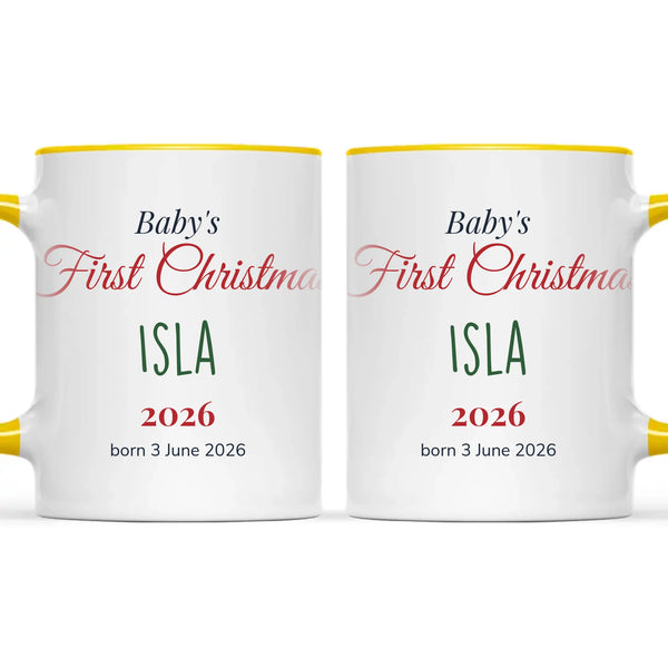 Personalised Baby's First Christmas Mug, view 18