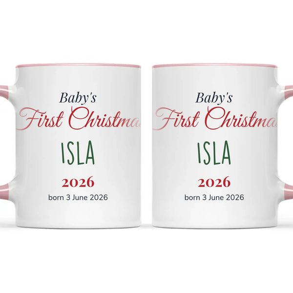 Personalised Baby's First Christmas Mug, view 15