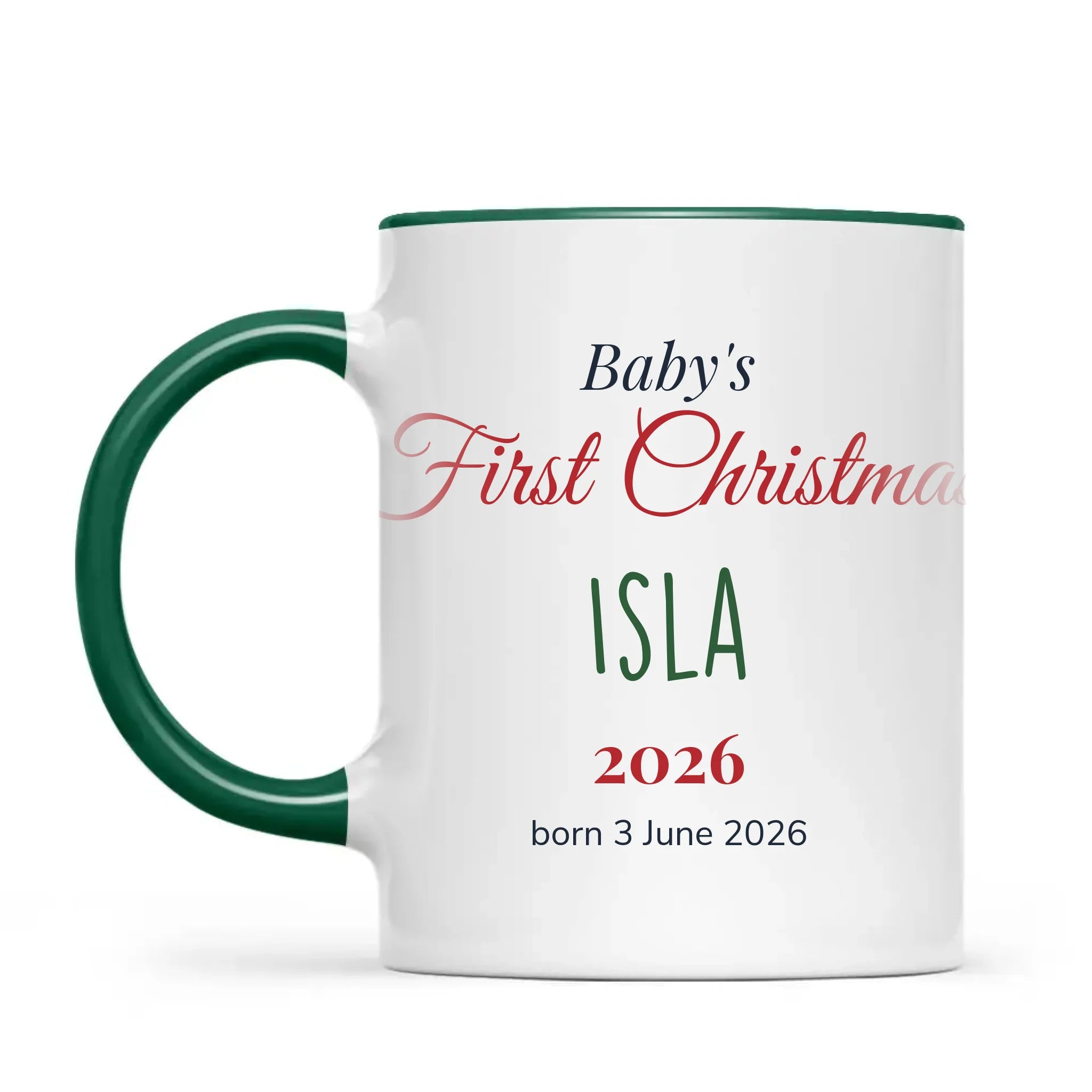 Personalised Baby's First Christmas Mug, view 19