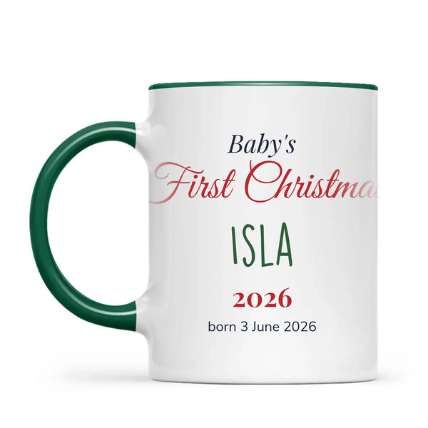 Personalised Baby's First Christmas Mug, view 19
