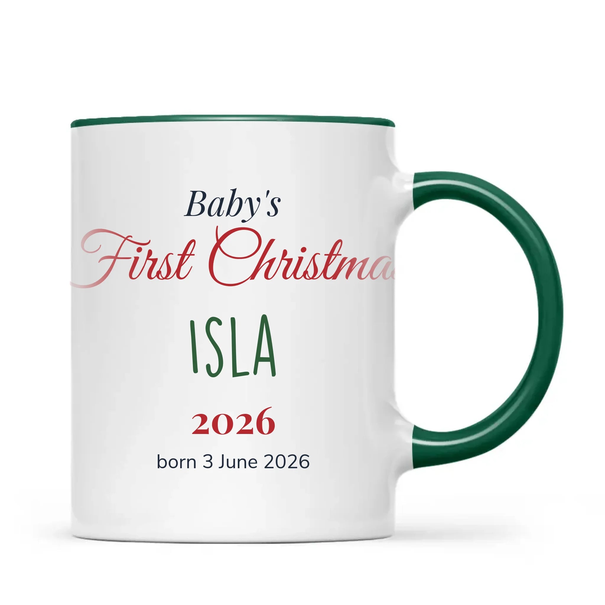 Personalised Baby's First Christmas Mug, view 20