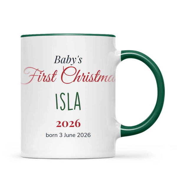 Personalised Baby's First Christmas Mug, view 20