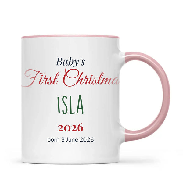 Personalised Baby's First Christmas Mug, view 14