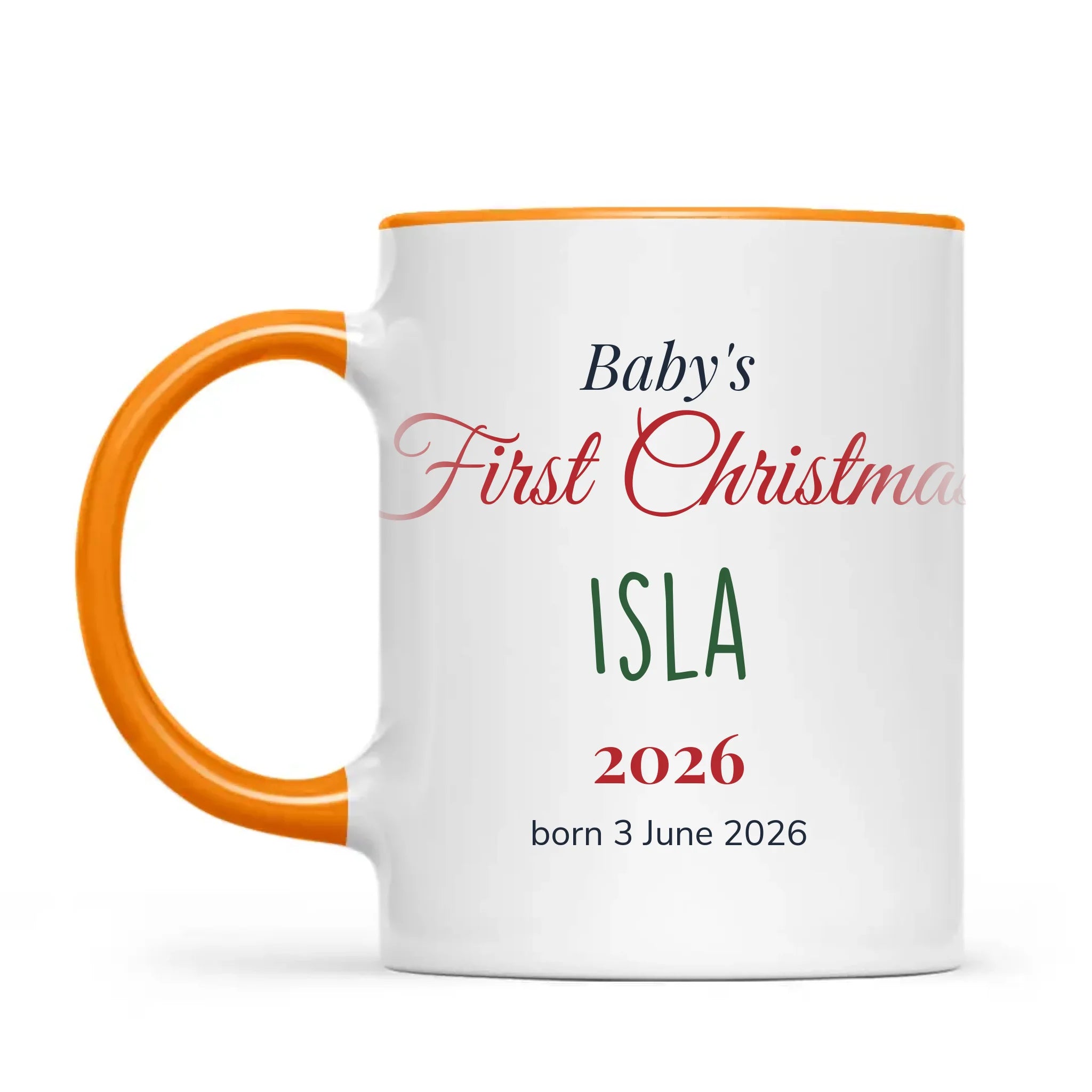 Personalised Baby's First Christmas Mug, view 10