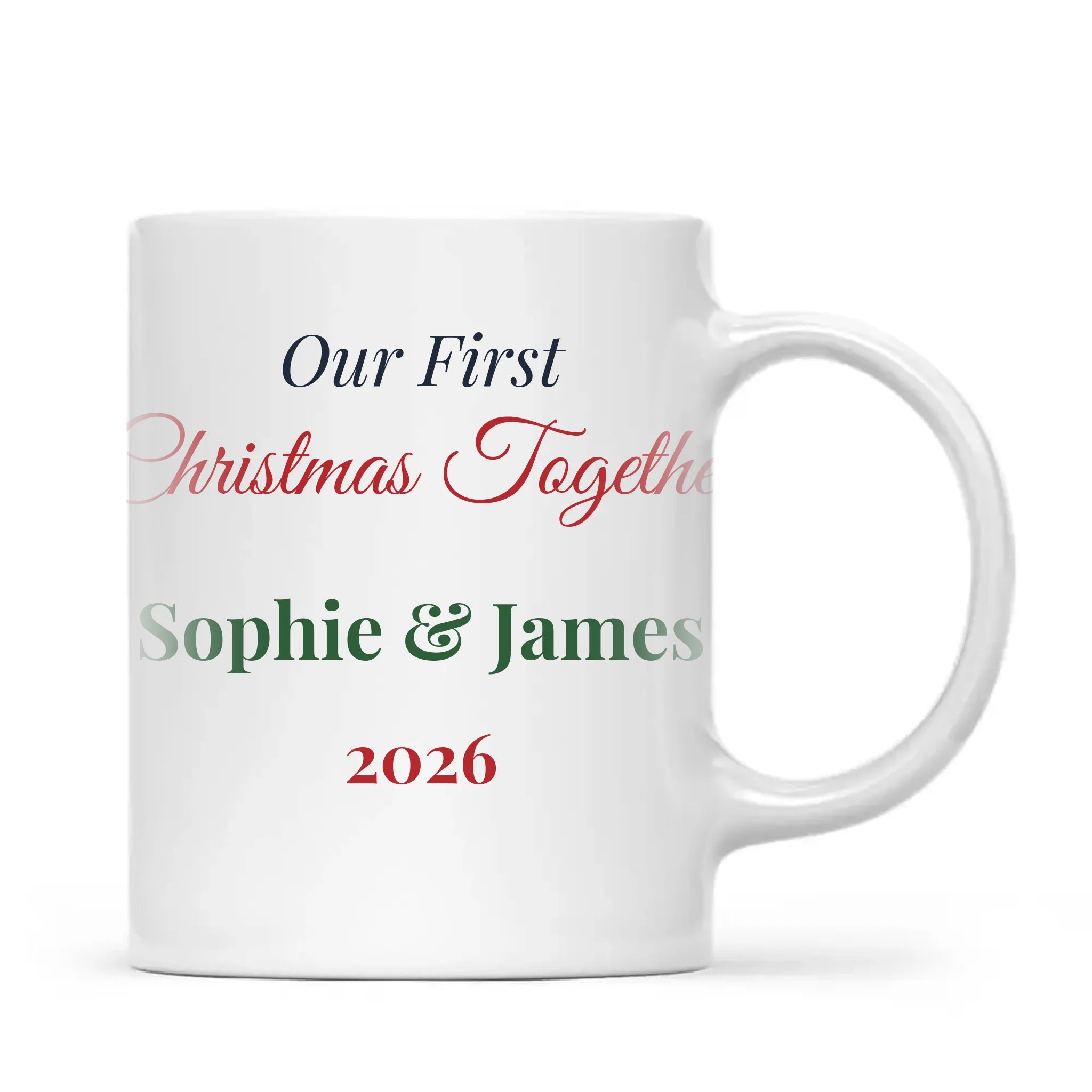 Personalised Our First Christmas Together Mug, view 2