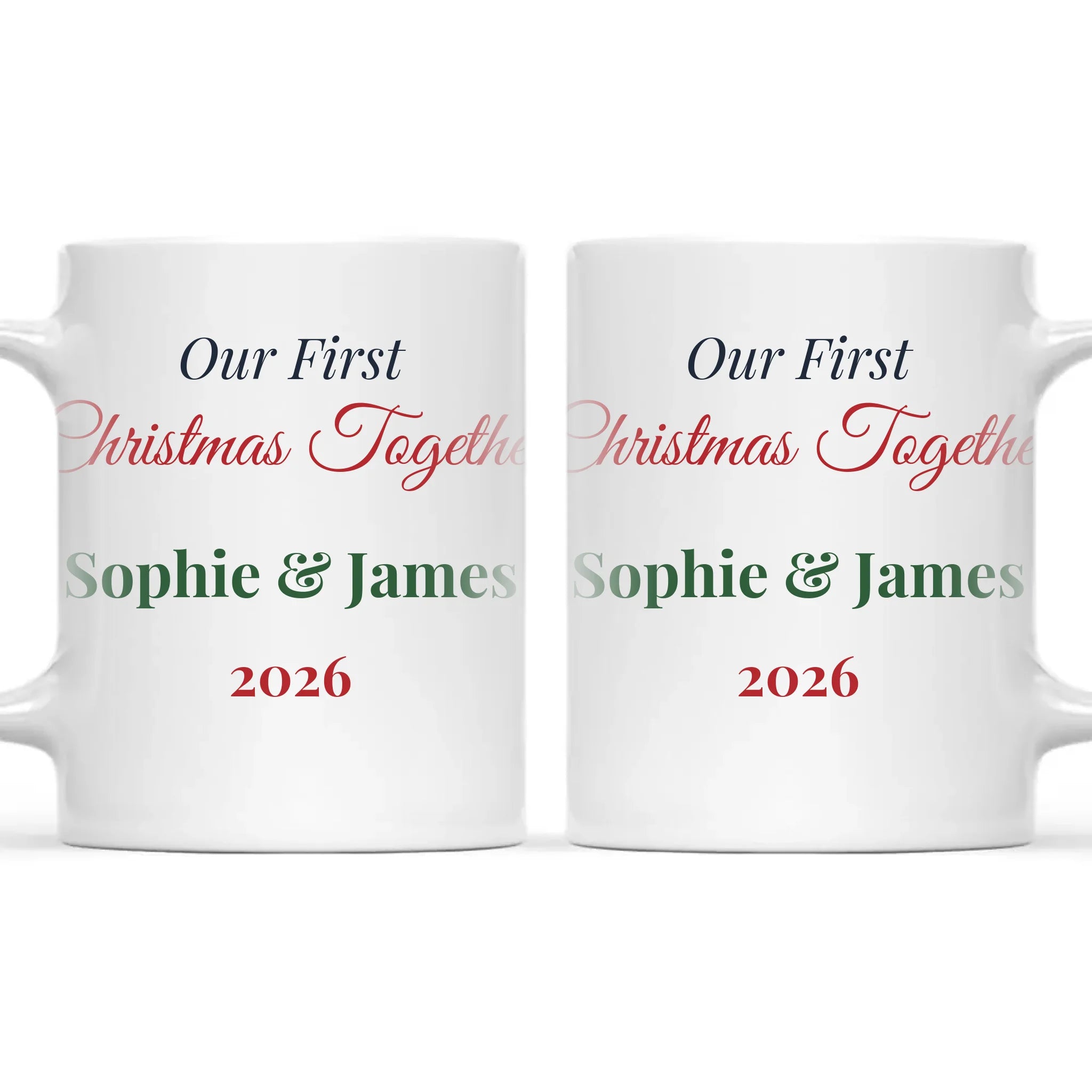 Personalised Our First Christmas Together Mug, view 3