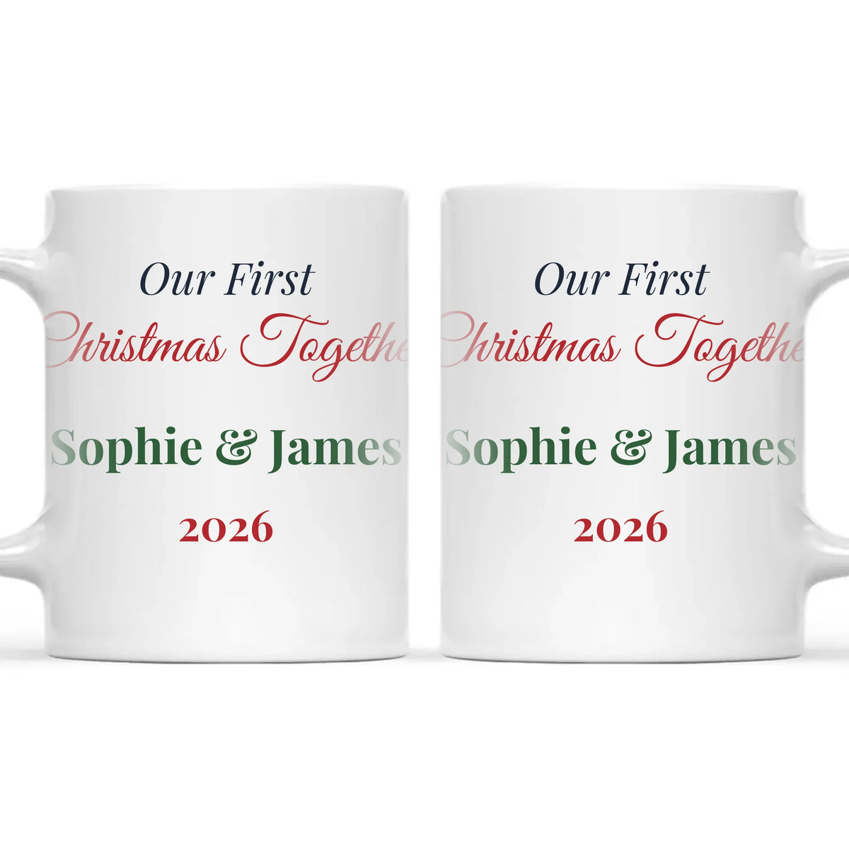 Personalised Our First Christmas Together Mug, view 3
