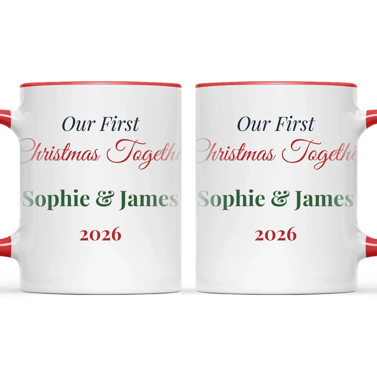 Personalised Our First Christmas Together Mug, view 6