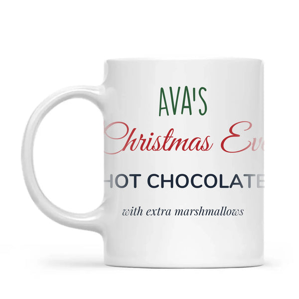Personalised Christmas Eve Hot Chocolate Mug