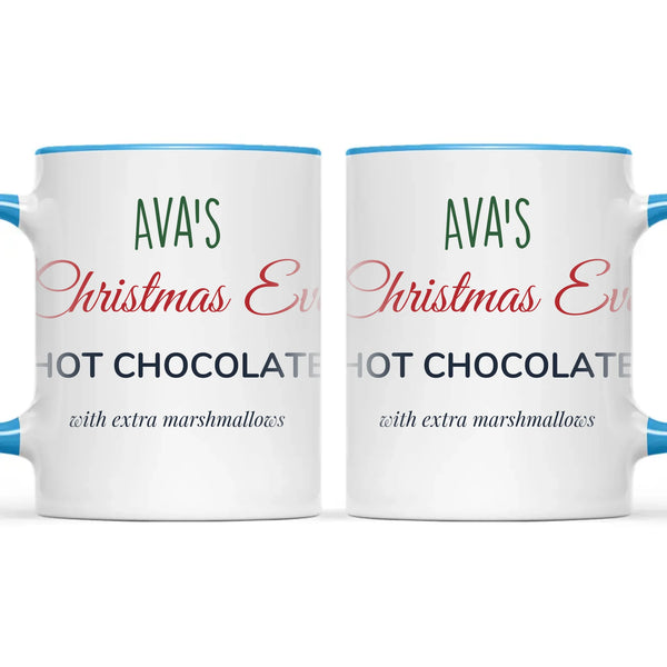 Personalised Christmas Eve Hot Chocolate Mug, view 9