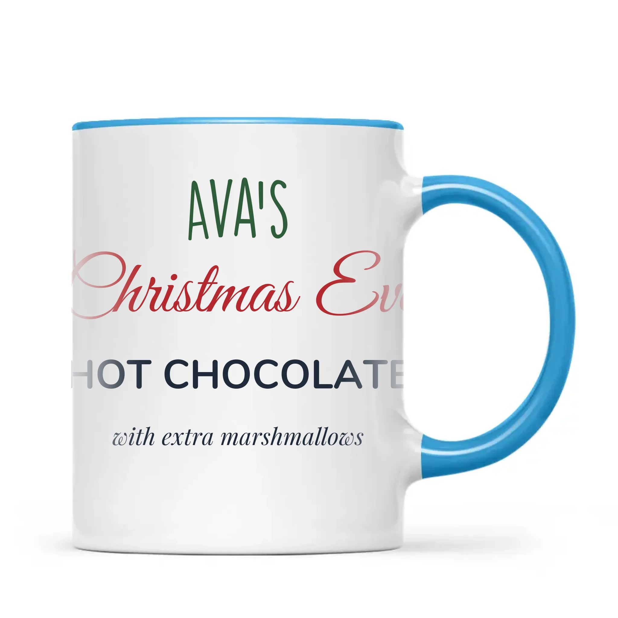 Personalised Christmas Eve Hot Chocolate Mug, view 8
