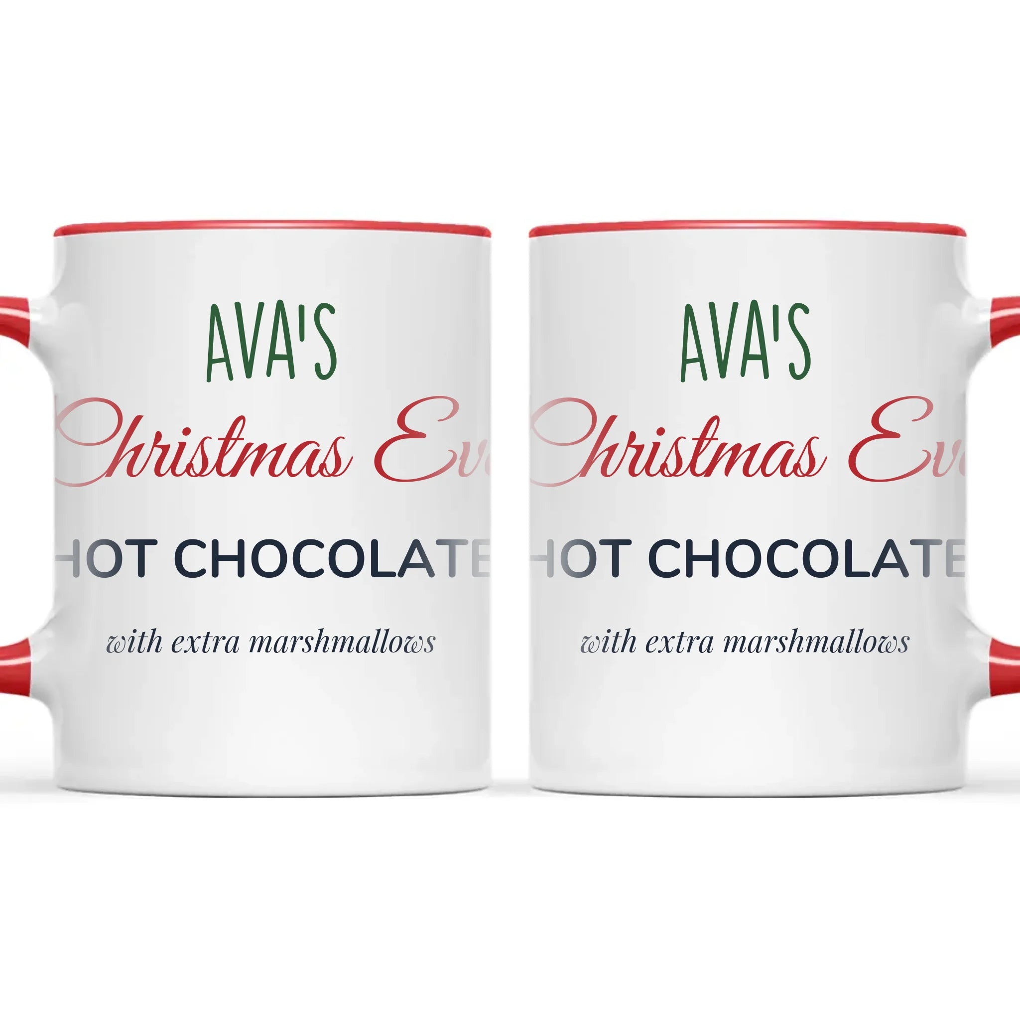 Personalised Christmas Eve Hot Chocolate Mug, view 6