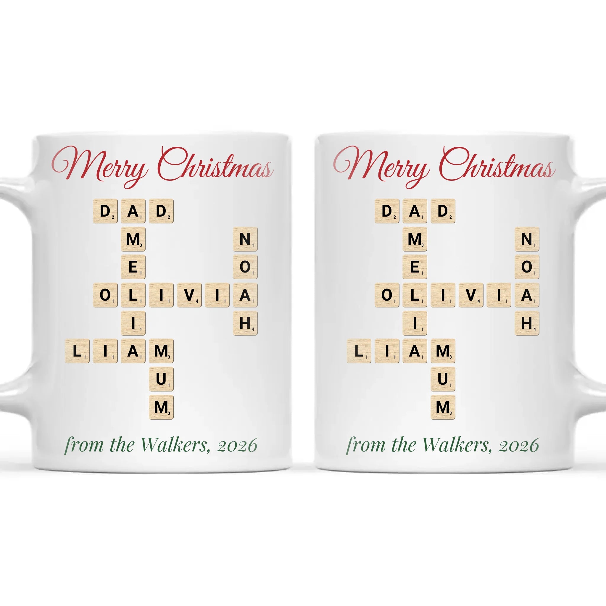 Personalised Christmas Family Crossword Mug, view 3