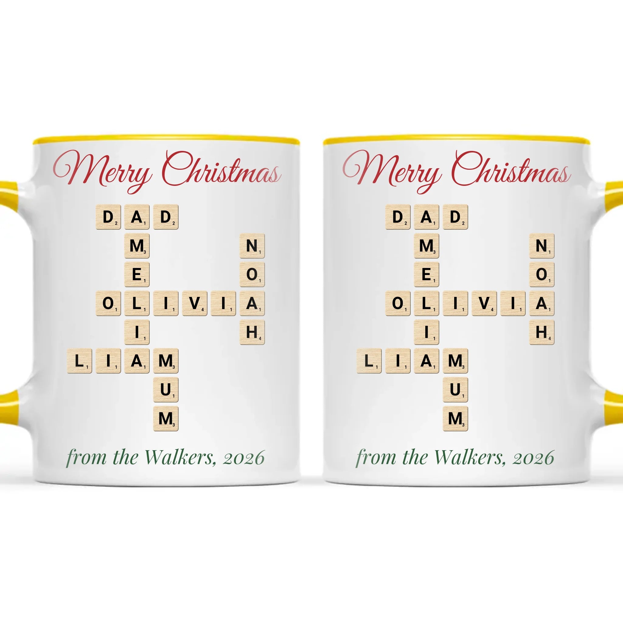 Personalised Christmas Family Crossword Mug, view 18