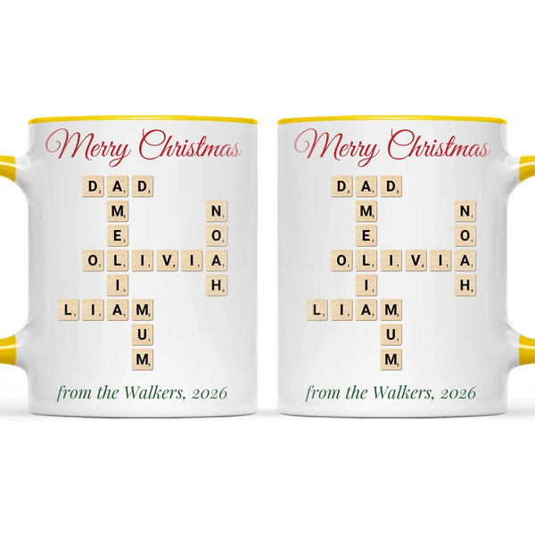Personalised Christmas Family Crossword Mug, view 18
