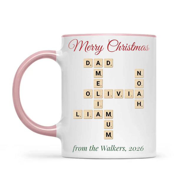 Personalised Christmas Family Crossword Mug, view 13