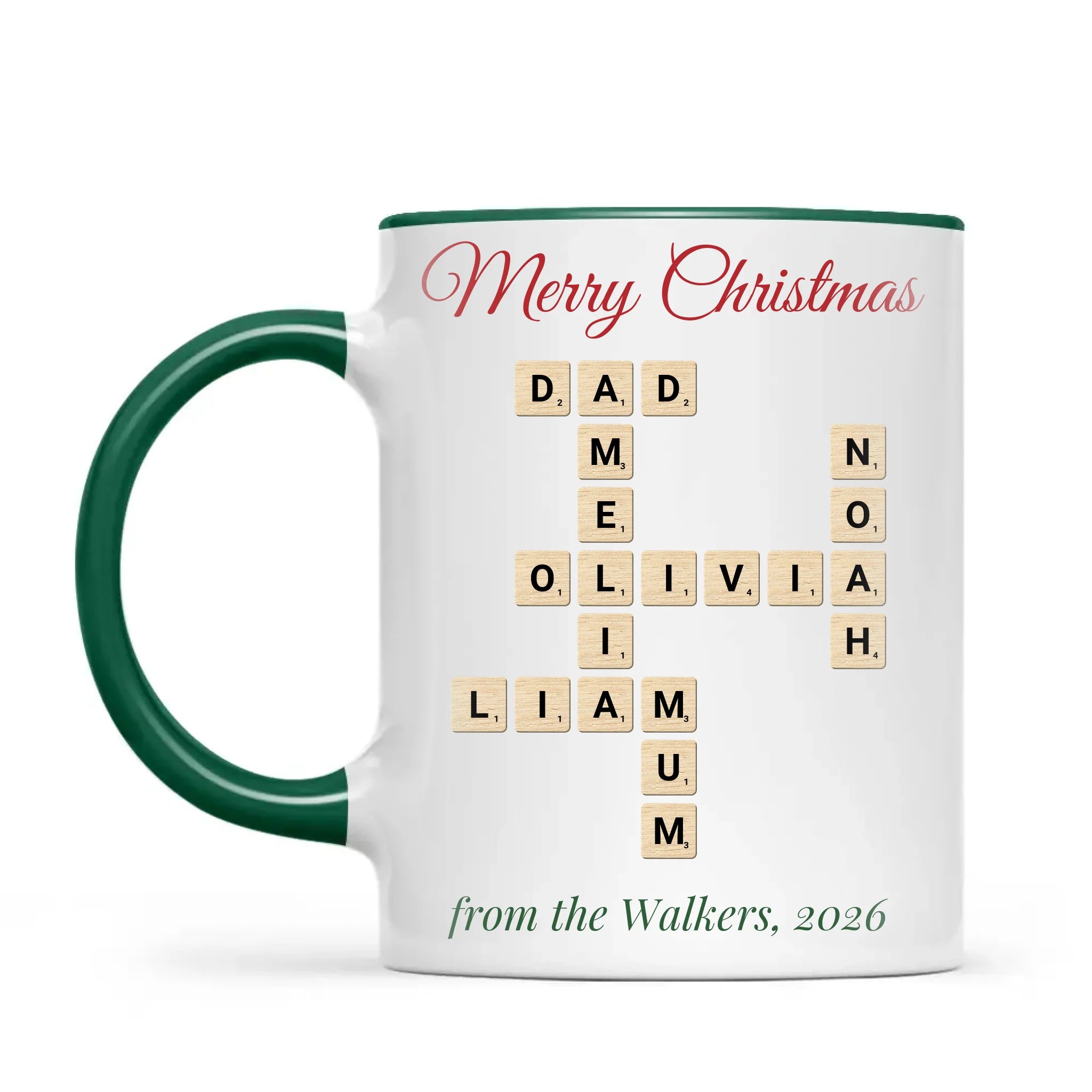 Personalised Christmas Family Crossword Mug, view 19