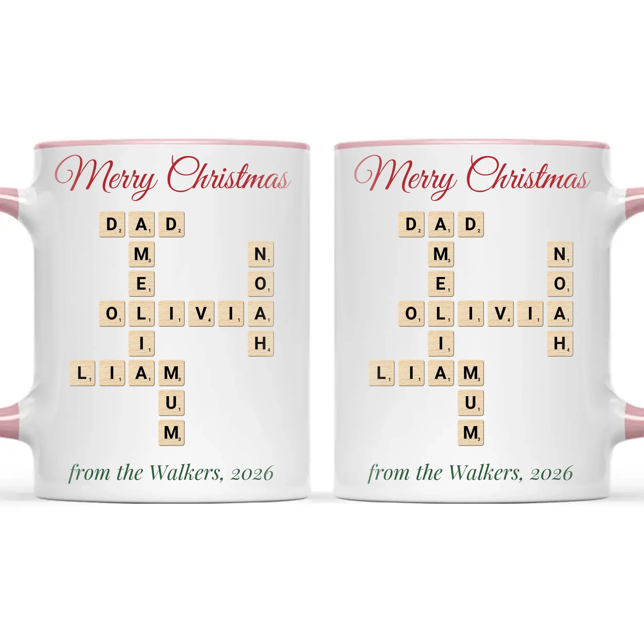 Personalised Christmas Family Crossword Mug, view 15