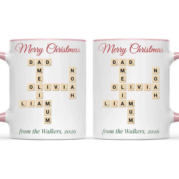 Personalised Christmas Family Crossword Mug, view 15