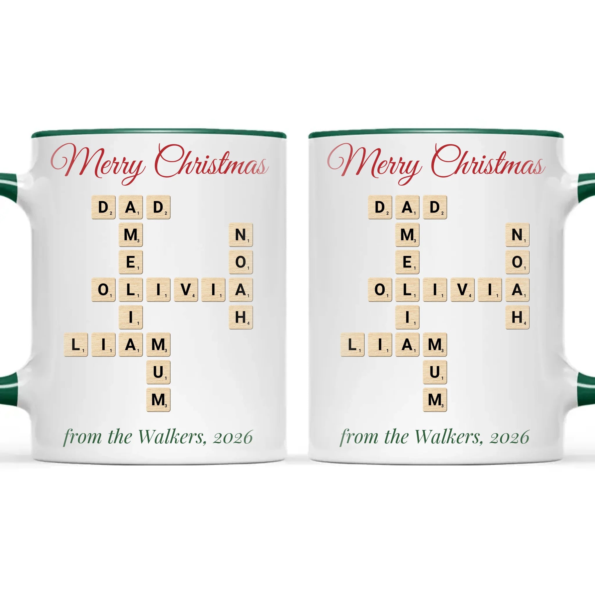 Personalised Christmas Family Crossword Mug, view 21